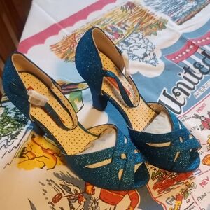 Elegant Blue Glitter Heels B.A.I.T